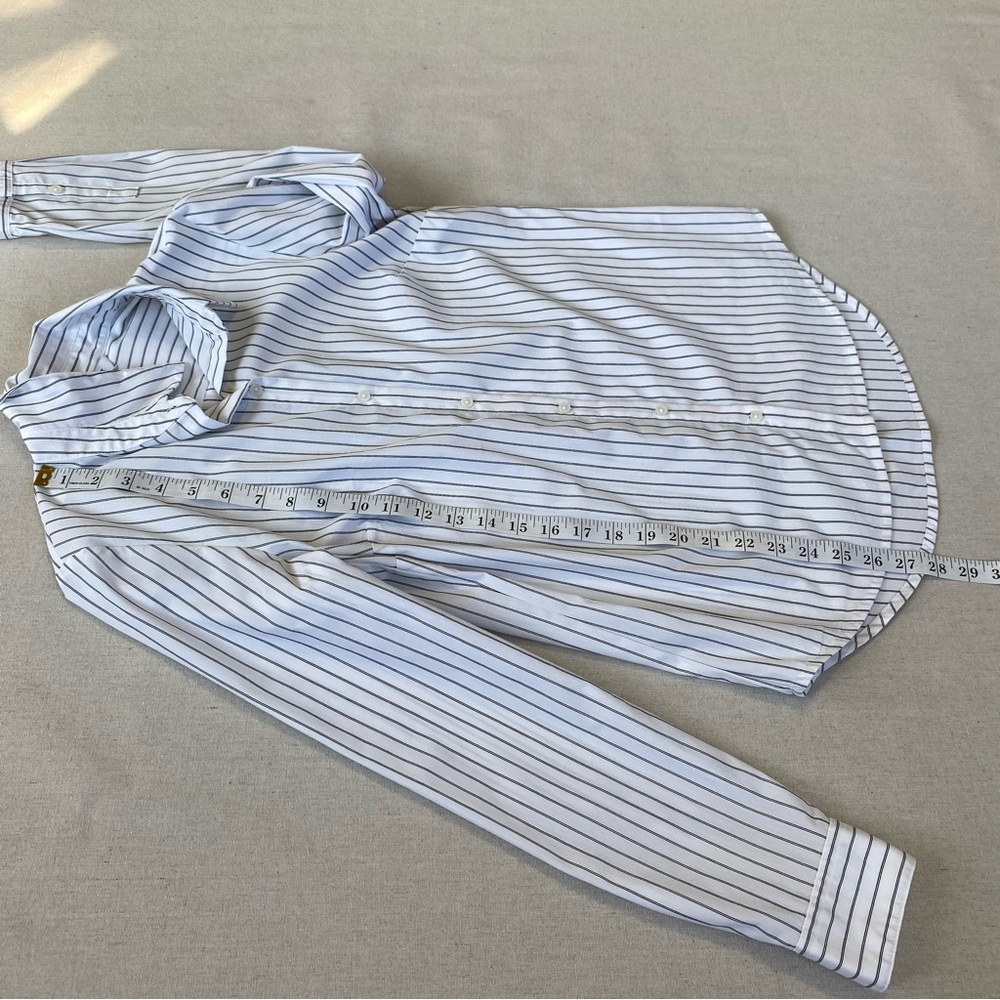 Nine West Striped Structured Button Down Long Sle… - image 10